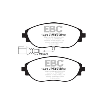 EBC – DP82127RP1 - Pastiglie Freno Racing RP-1 – FRONT