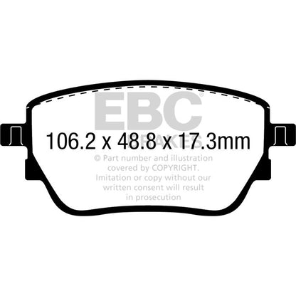 EBC – DP42389R - Pastiglie Freno Yellowstuff Ultimate Street – REAR